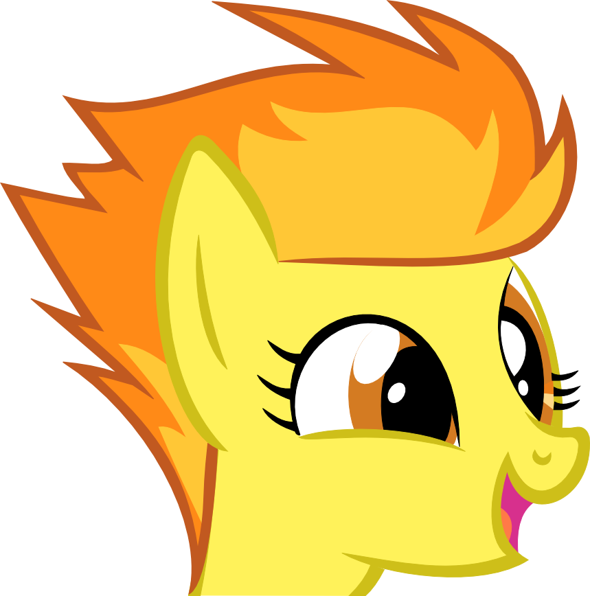 Smiling Spitfire By Mkbplatinium - Little Pony Friendship Is Magic (859x868)