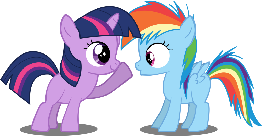 [vexel] Filly Dashie And Twily By Deratrox - Filly Twilight Sparkle And Rainbow Dash (1024x573)