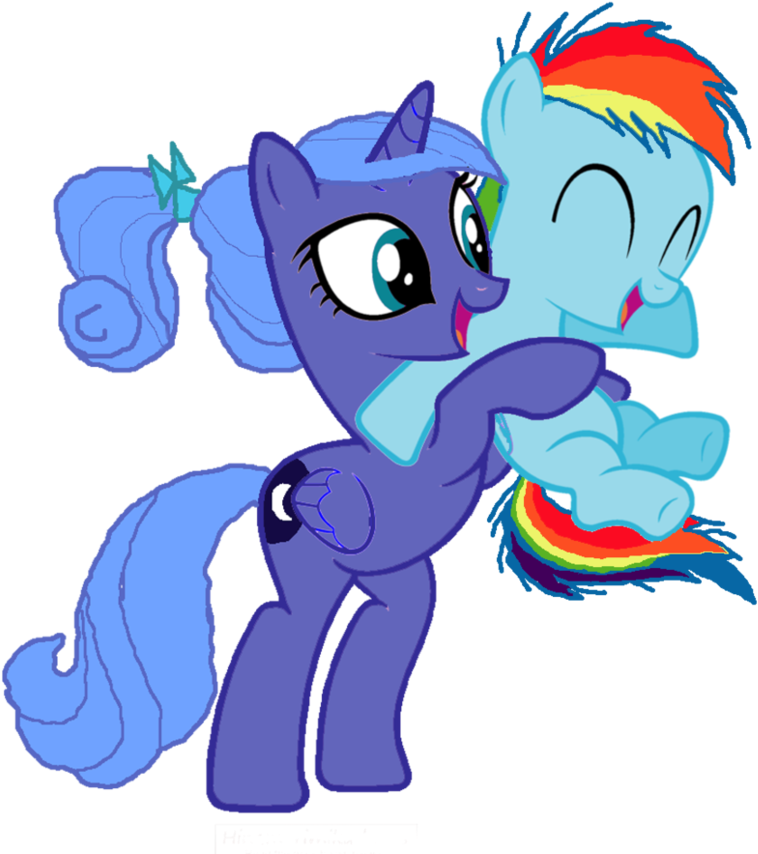Luna Mlp Filly - My Little Pony Rainbow Dash And Luna (924x864)