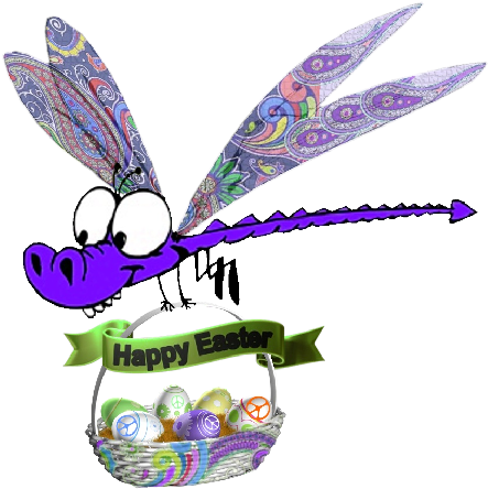 Wishing Ya A Most Wonderful Easter Holidays Hugs - Dragonfly (450x450)