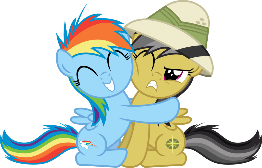 Filly Rainbow Dash Hugging Filly Daring Do By Jeatz-axl - My Little Pony Daring Do And Rainbow Dash (1113x717)
