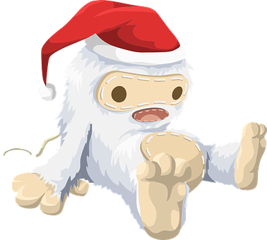 Toy Creature Santa Hat Monster Animal Cute - Santa Claus (378x340)