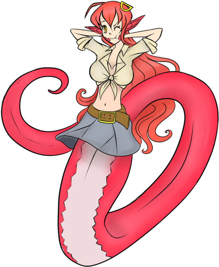 Monster Musume Lamia Manga Fan Art - Miia Monster Musume Art (863x925)