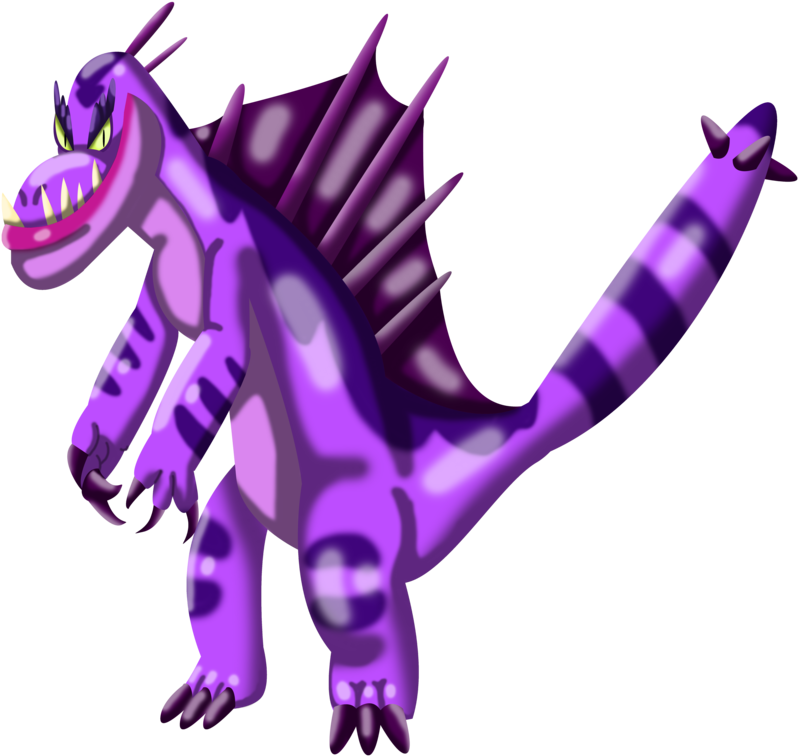 Bat Tailed Spiny Back Monster By Tombola1993 - Dragon (919x870)