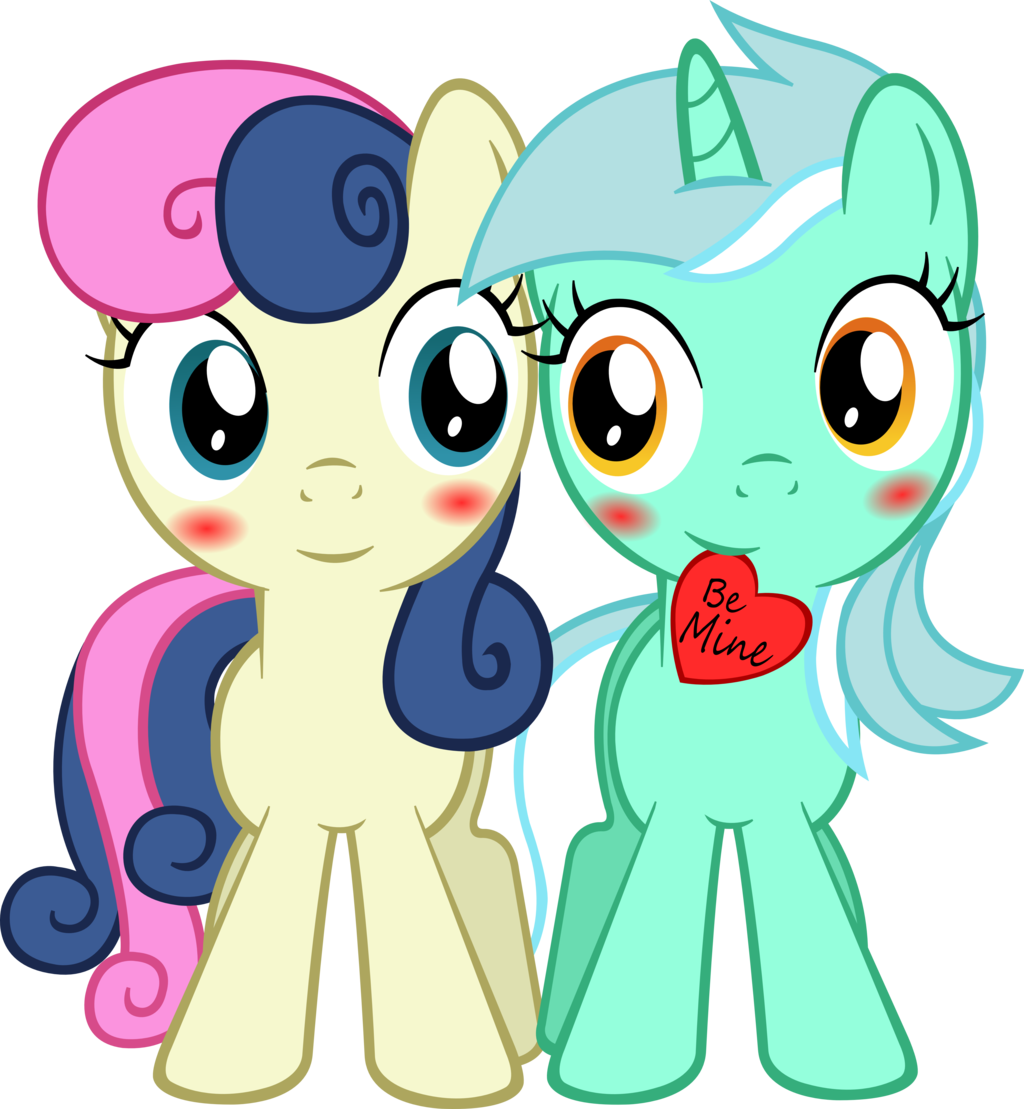 Filly Lyra 'n Bonbon By Artpwny - Filly Lyra And Bon Bon (1024x1109)