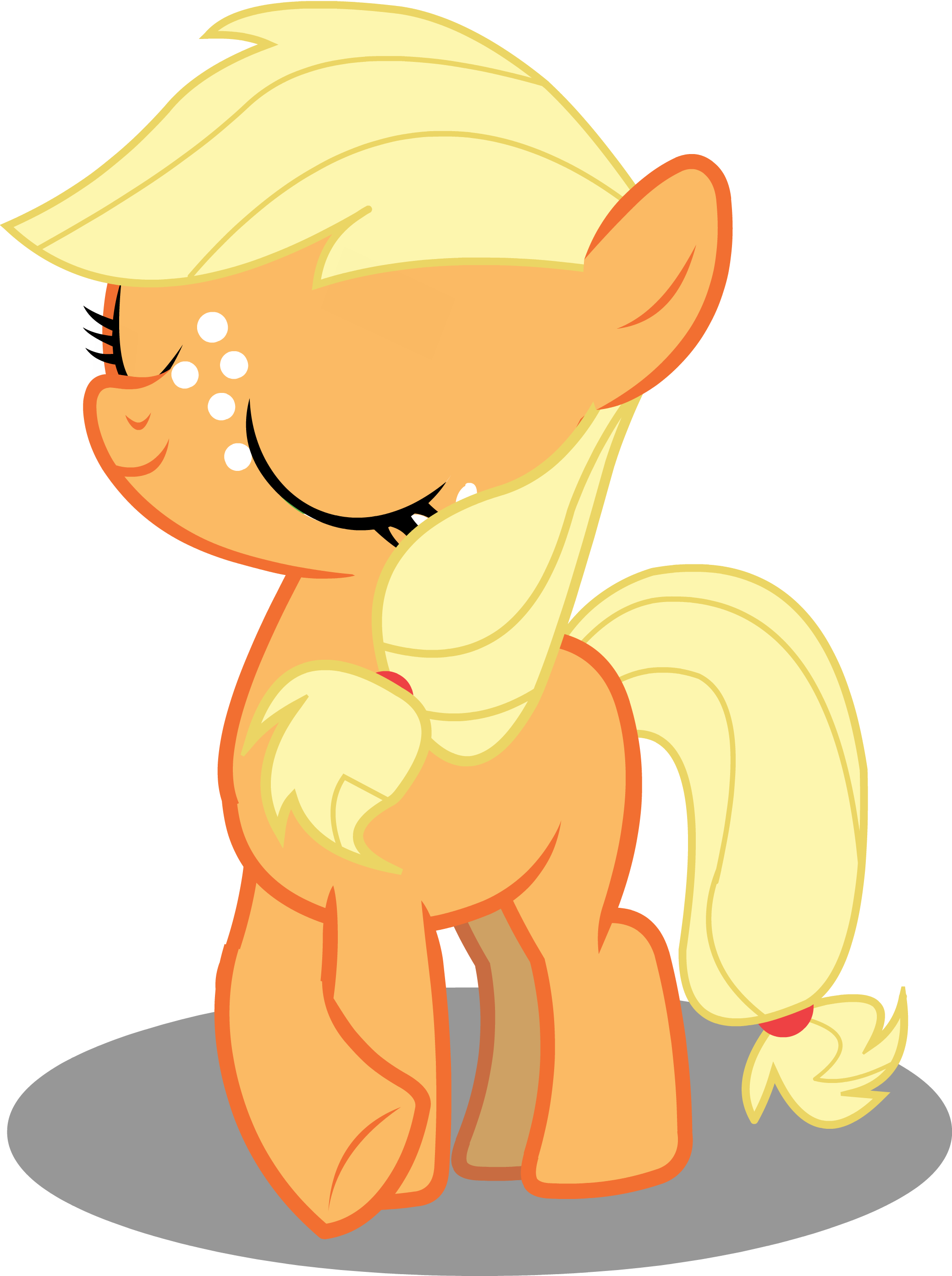Filly Applejack Being Ladylike - Mlp Filly Pony Applejack (2077x2783)