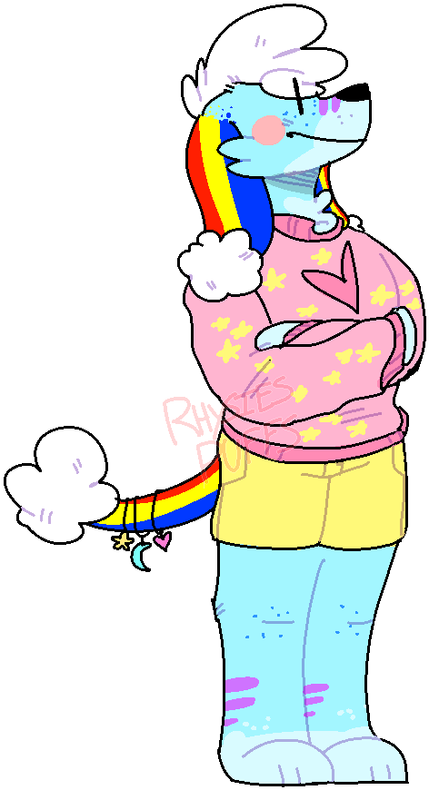 Rainbow Poodle Kiddo Auction - Cartoon (527x900)