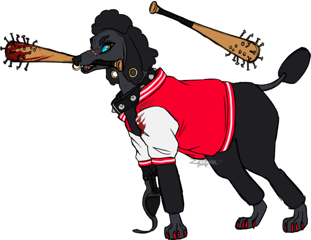 Hotline Miami Poodle By Red-rattuz - Cartoon (1018x785)