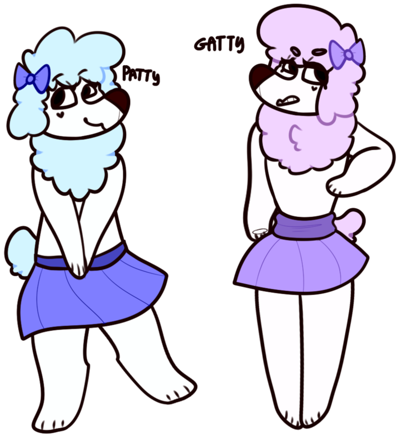 Poodle Twins By Fabulousgod - Cartoon (894x894)