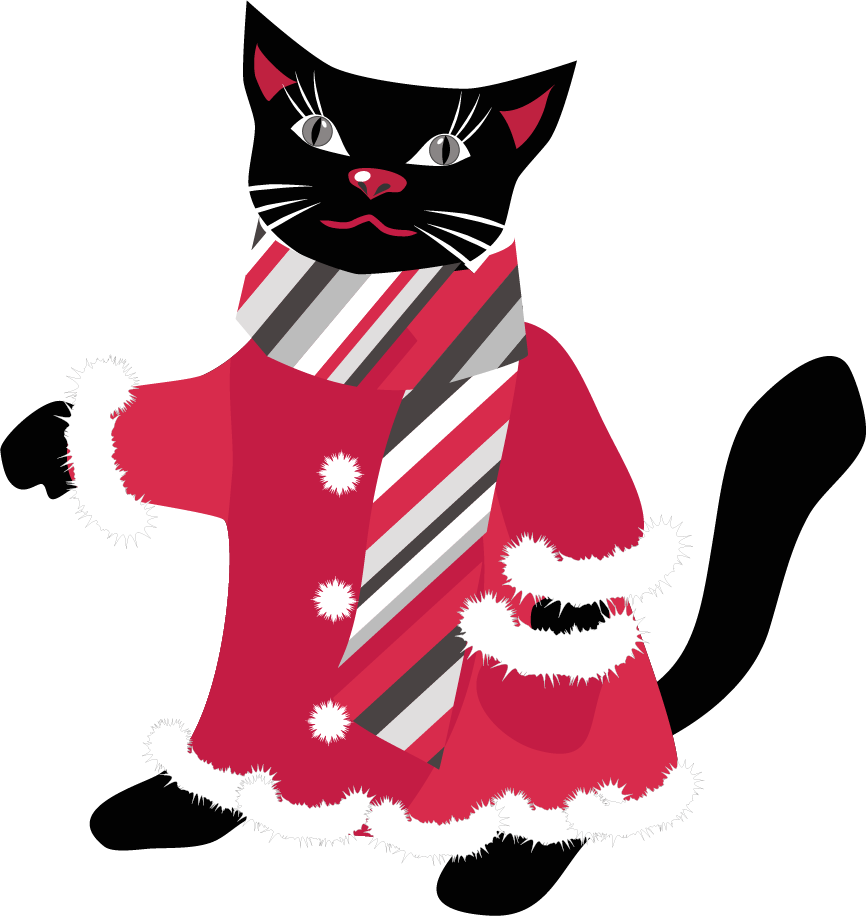 Vector Painted Lady Cat - Année Du Chat 2011 (866x916)