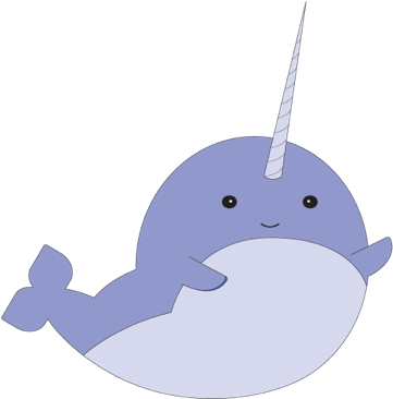 Introducing Sonarwhal's Mascot Nellie - Cartoon (410x423)