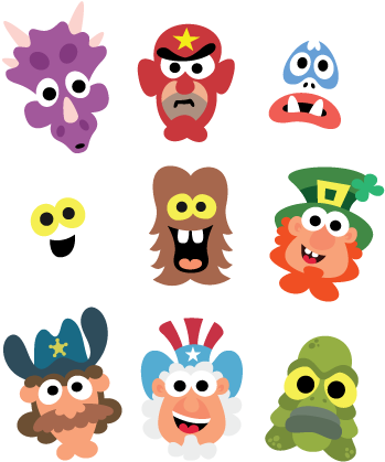 Printable Animal Masks - Paddy The Plasterer (354x426)