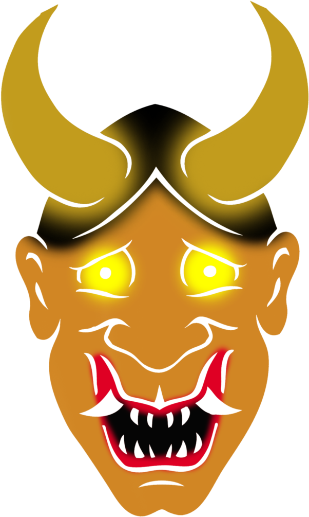 Hannya Mask Kirigami By Nathanom - Hannya Mask Kirigami By Nathanom (751x1063)