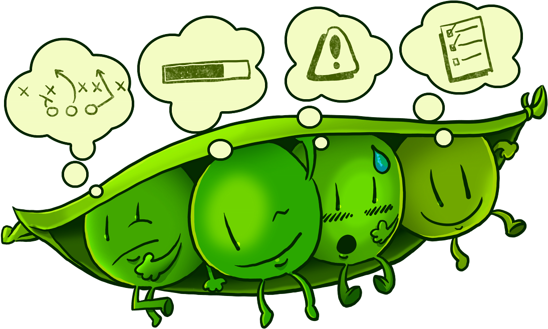 Four Peas - Cartoon (1155x706)