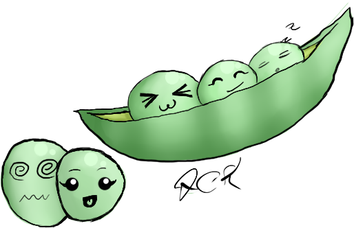 Cute Peas By Huni-cat - Peas Cute (514x332)