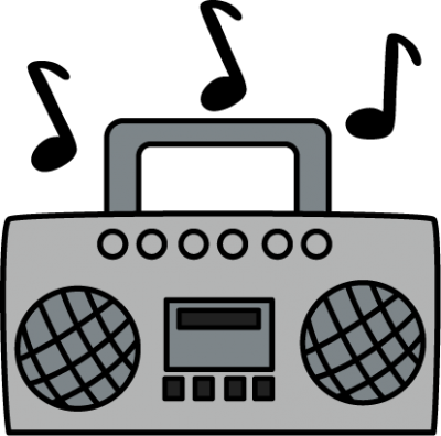 Music Clip Art Free Clipart Images Clipartcow - Boombox Clipart (400x396)