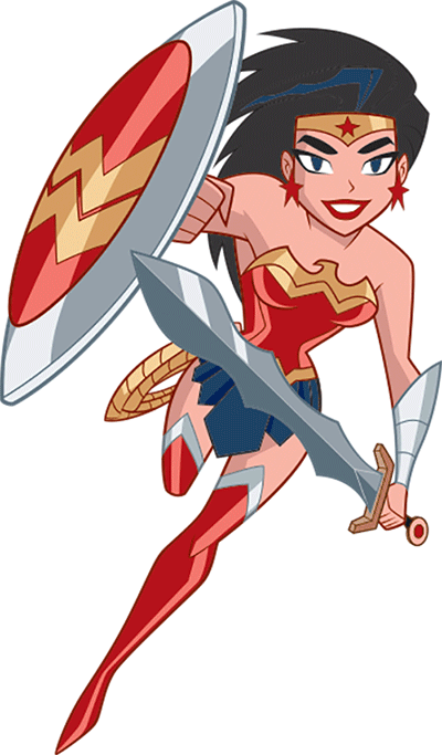 Wonder Woman Clipart Jla - Justice League Action Art Style (400x683)