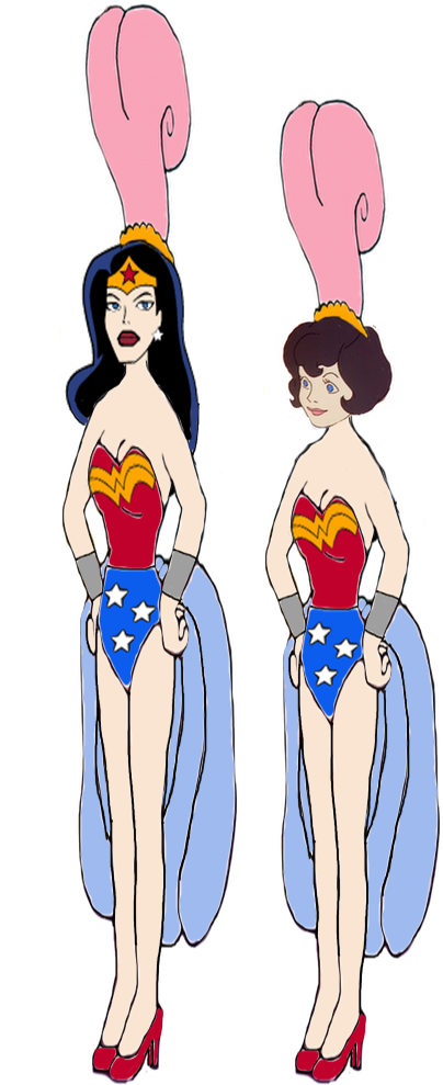 Wonder Woman And Wendy As Showgirls By Darthranner83 - Wonder Woman (404x989)