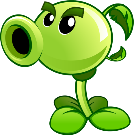 Hd Double Pea C - Plants Vs Zombies Characters (464x467)