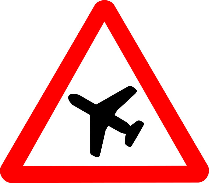 Free Vector Svg Road Signs Clip Art - Airplane Sign (800x703)
