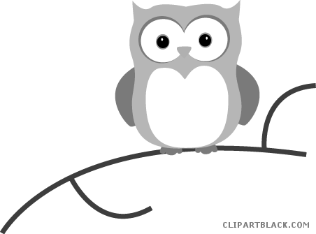 Cute Owl Animal Free Black White Clipart Images Clipartblack - Back To School September 2017 (452x335)