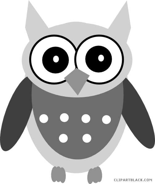 Owl Animal Free Black White Clipart Images Clipartblack - Baby Owl Clip Art (504x596)