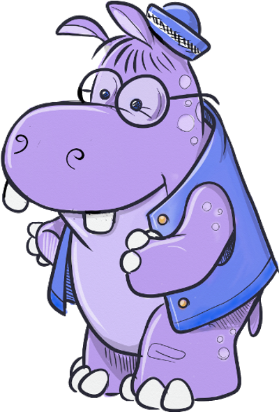 Hippopotamus Images - Cartoon (600x600)