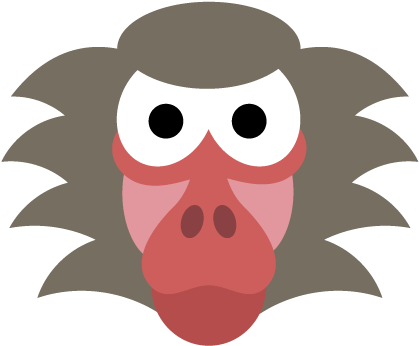 Printable Paper Animal Masks For Kids - Baboon Mask Printable (500x500)