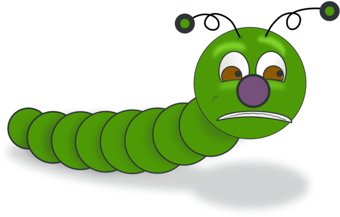 Caterpillar On A Leaf Clipart Bclipart Free Clipart - Worm Clip Art (700x466)