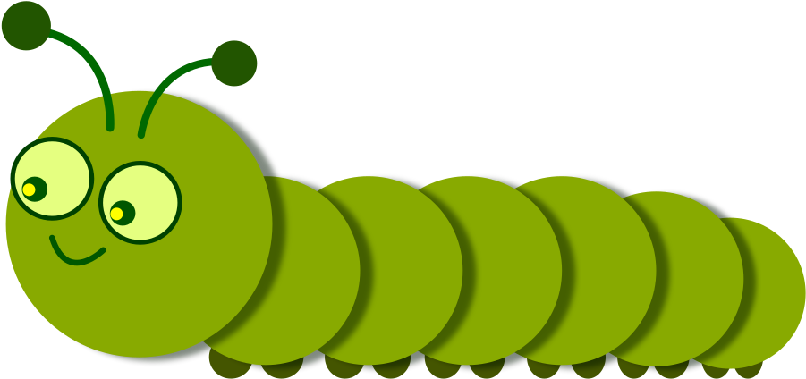 Smiling Caterpillar Legged, Linear - Caterpillars Clip Art (2400x2400)