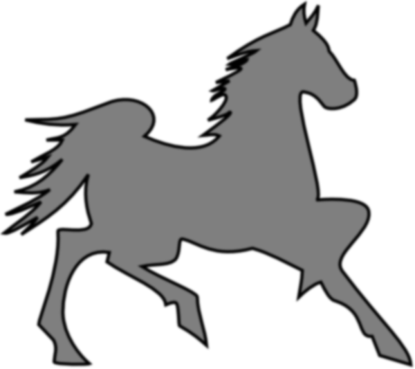 This Free Clip Arts Design Of Grey Horse - Fast Horse Png (600x533)