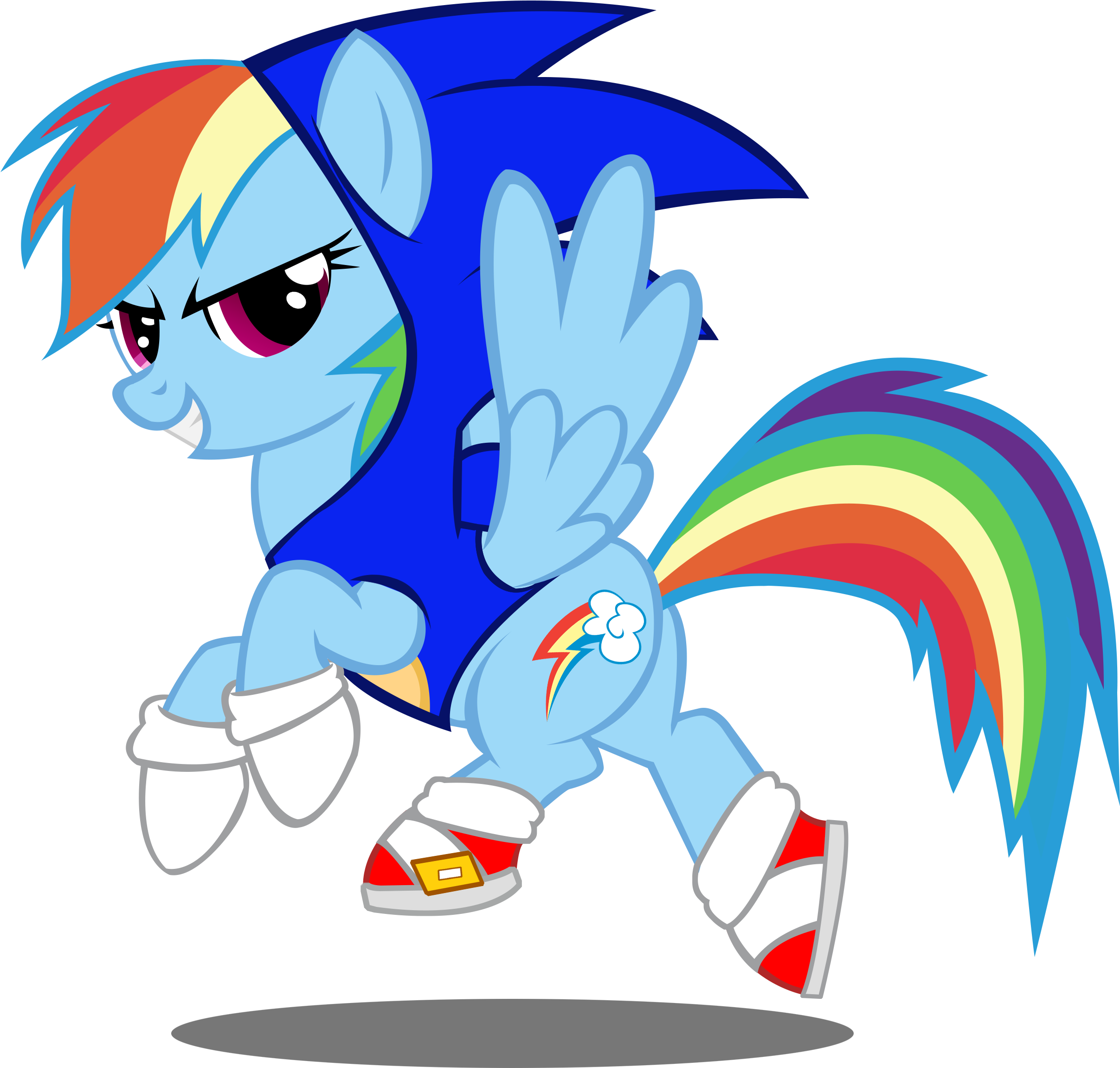 Rainbow Sonic By Trungtranhaitrung Commission - Sonic And Rainbow Dash (2697x2325)