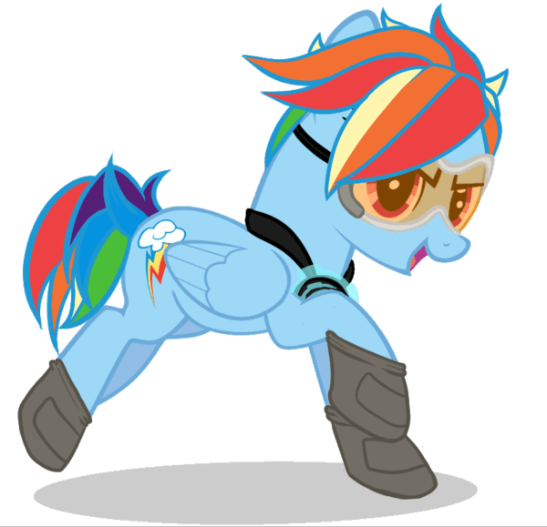 Rainbow Dash Running Vector (600x579)