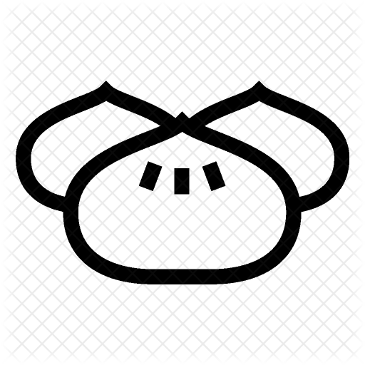 Pin Chinese Food Clipart Black And White - Dumpling (512x512)