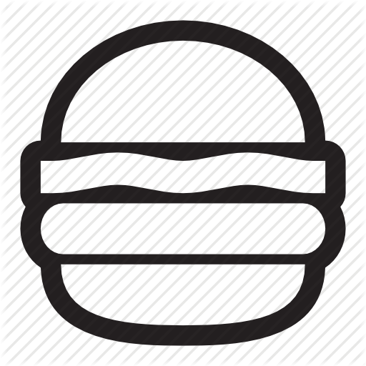 Veggie Burger Clipart Black And White - Font Awesome Food Icon (512x512)