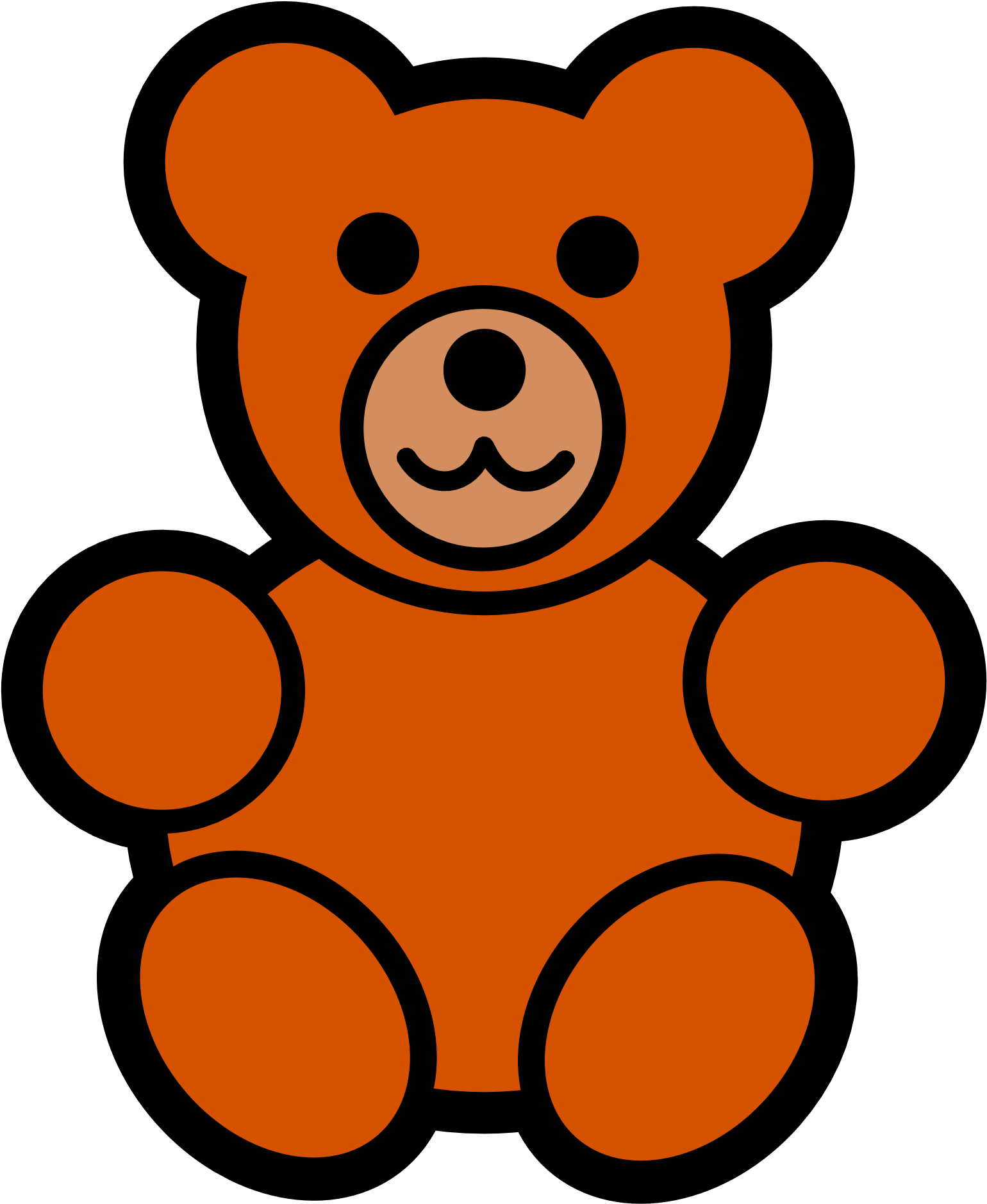 Teddy Bear Outline Drawing - Small Teddy Bear Clip Art (1979x1979)