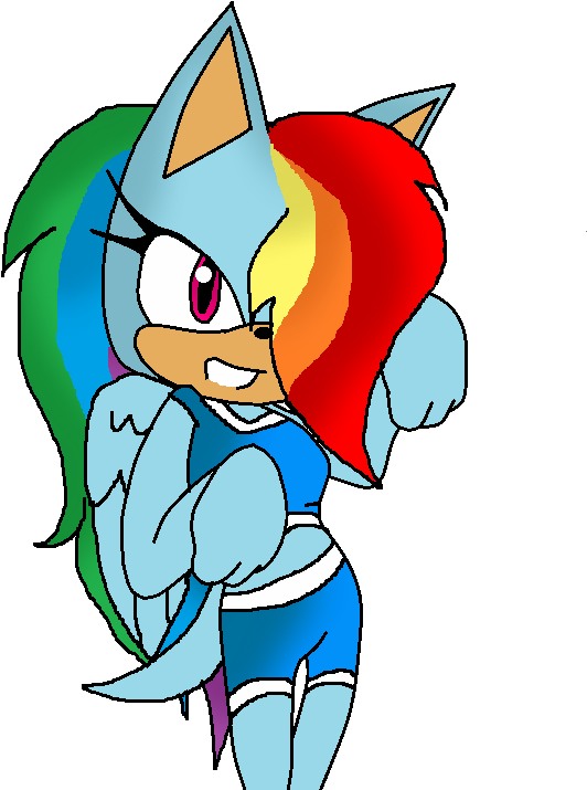Google Search "[your Name] The Hedgehog" And Post The - Rainbow Dash The Hedgehog (601x796)