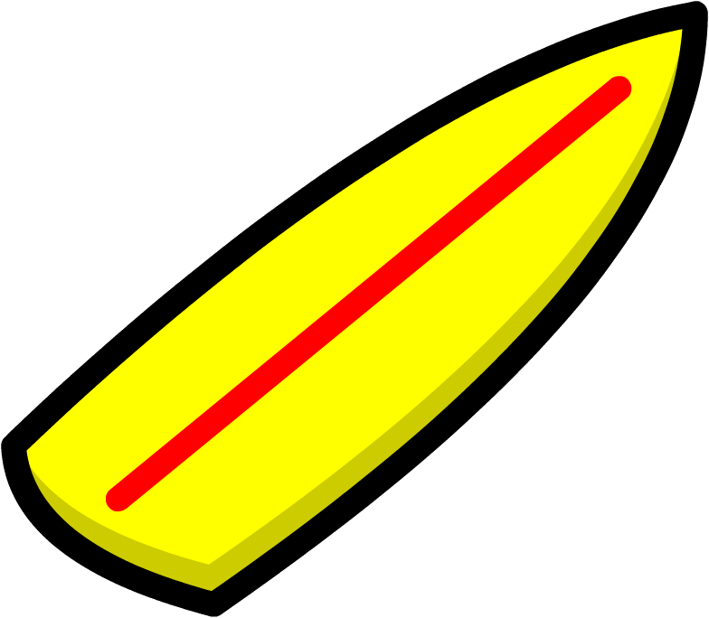 54, August 5, 2012 - Cartoon Surfboard No Background (784x684)