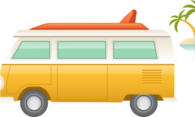 Surfboard Clipart Van Car - Surfing (640x480)