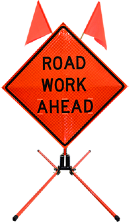 Roll-up Signs - Road Work Ahead Sign (720x480)