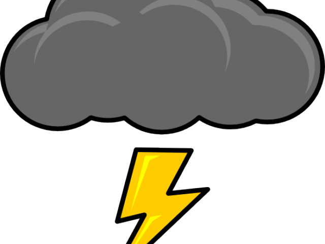 Thunder And Lightning Clipart - Thunder Cloud Png (640x480)