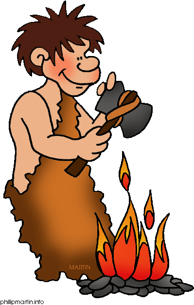 Royalty-free Panic Clipart, Illustrations, Vector Graphics - Stone Age People Clipart (422x648)