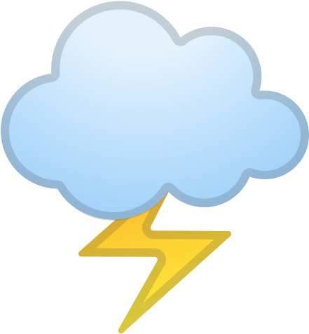 42674 Cloud With Lightning Icon - Icon (512x512)