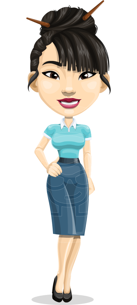 Ann Li The Classy Asian Lady - Lady Cartoon Png (957x1060)