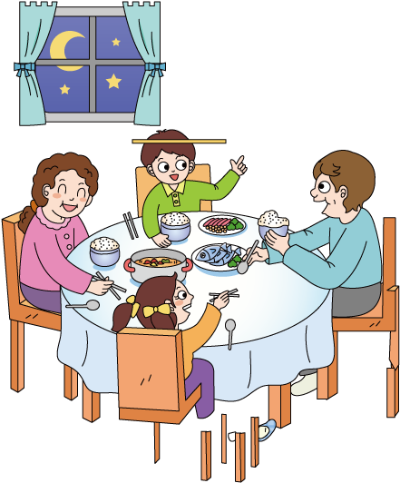 Eating Cartoon Illustration - Family Eating Clip Art (567x567)