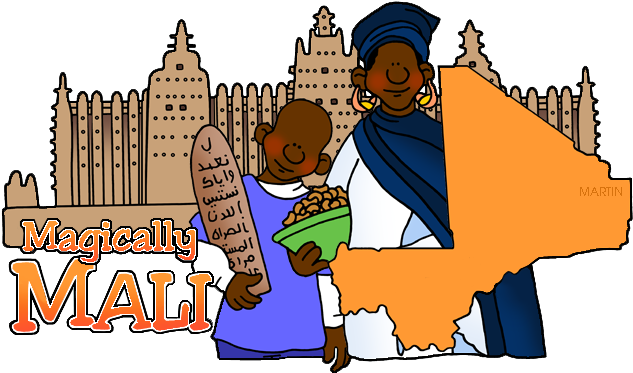 Free Africa Clip Art By Phillip Martin, Mali Map - Philip Martin Africa Clipart (648x379)