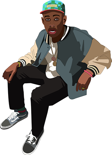 Illustration, Illustrator, Vector, Art, Graphic, Design, - Taylor The Creator Transparent (372x514)