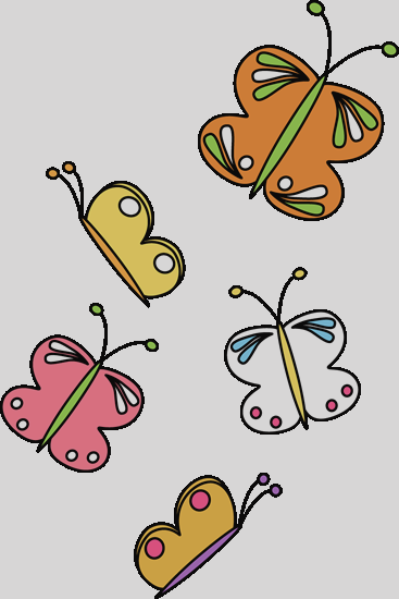 Flying Butterflies Clip Art (367x550)