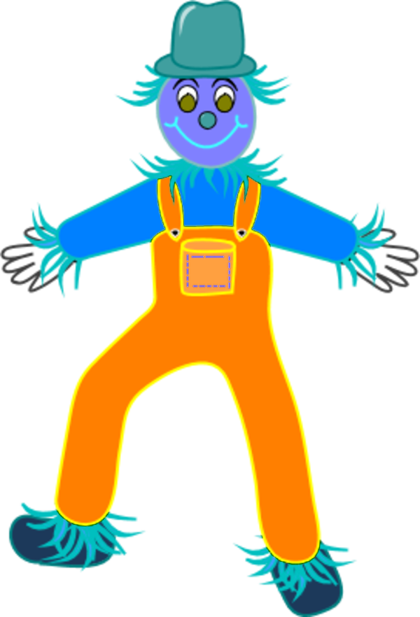 Vector Clip Art - Scarecrow Clip Art (600x882)