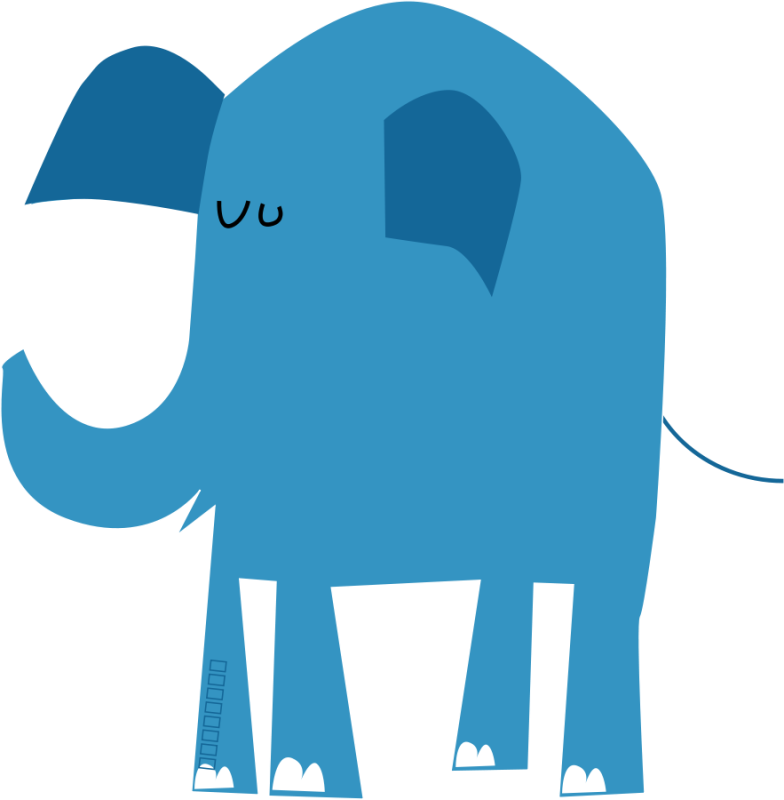 Pin Baby Elephant Clipart Baby Shower Free - Blue Elephant Shower Curtain (784x800)
